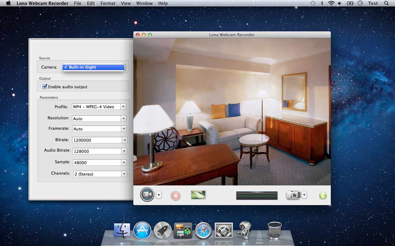 Screenshot of Lona Webcam Recorder Screenshot of Lona Webcam Recorder